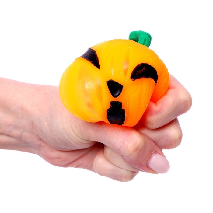 Хэллоуин. Антистресс сквиш мялка «Тыковка», с гидрогелем, в шоубоксе Хэллоуин. Антистресс сквиш мялка «Тыковка», с гидрогелем, в шоубоксе