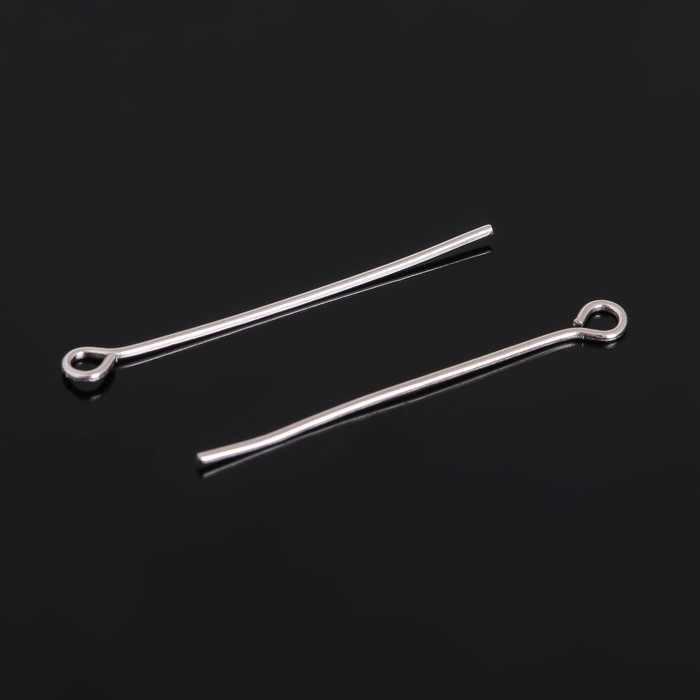 Штифт с петлёй СМ-1083, 3 см, упаковка 100 г, цвет серебро