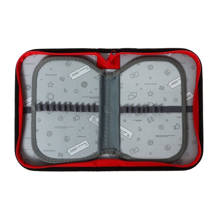 Пенал 3 секции, вкладка внутри, 140 х 210 х 40 мм, тканевый, Calligrata TOP Block Пенал 3 секции, вкладка внутри, 140 х 210 х 40 мм, тканевый, Calligrata TOP Block "Кеды"