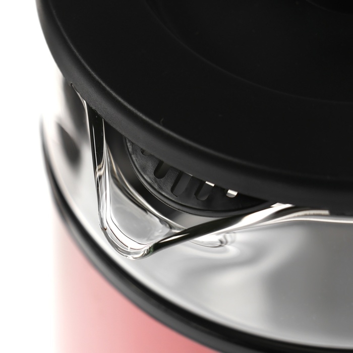 Чайник электрический Energy E-200, металл, колба стекло, 1.2 л, 1350 Вт, красный Чайник электрический Energy E-200, металл, колба стекло, 1.2 л, 1350 Вт, красный