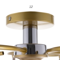 Люстра "Нова" 6x60Вт E27 шампань 68х68х26 см BayerLux