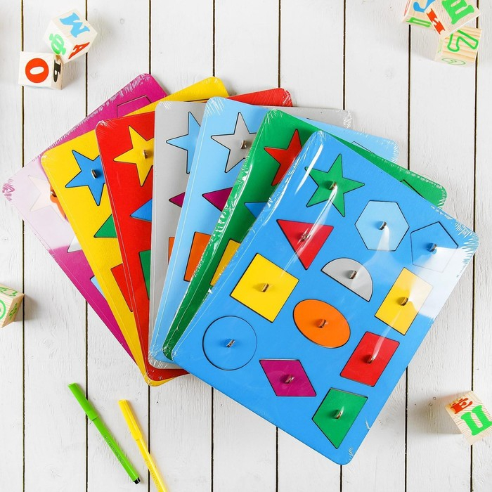 Рамки-вкладыши М.Монтессори «Геометрия», МИКС Рамки-вкладыши М.Монтессори «Геометрия», МИКС