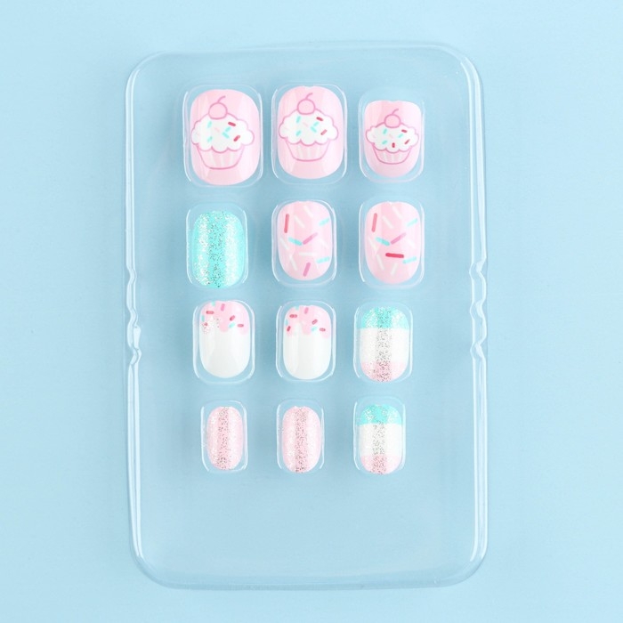 Детские накладные ногти «Сладкий стиль», 12 шт Детские накладные ногти «Сладкий стиль», 12 шт