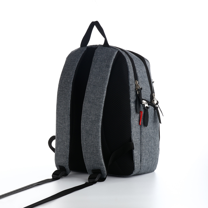 Рюкзак мужской, RISE, 2 отдела на молниях, 2 боковых кармана, цвет серый Рюкзак мужской, RISE, 2 отдела на молниях, 2 боковых кармана, цвет серый