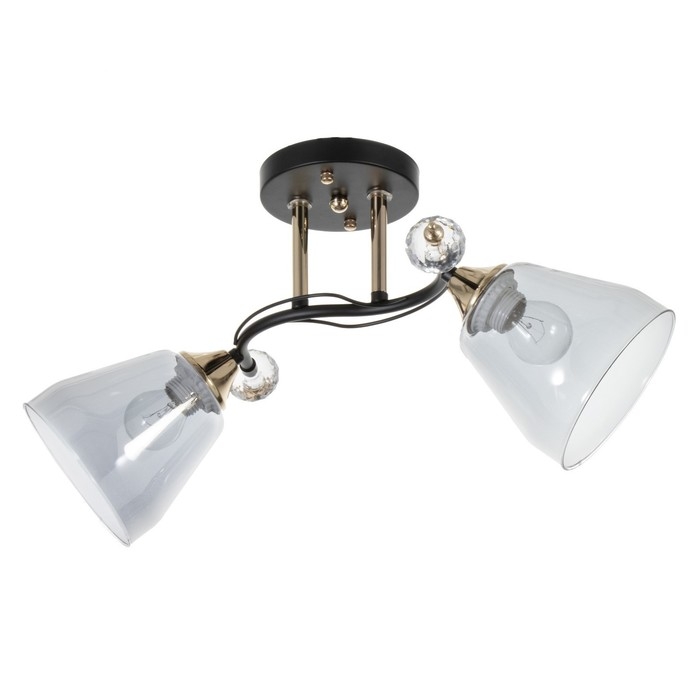 Люстра Люстра "Клео" 2хЕ27 40Вт черный 50х22х24см BayerLux