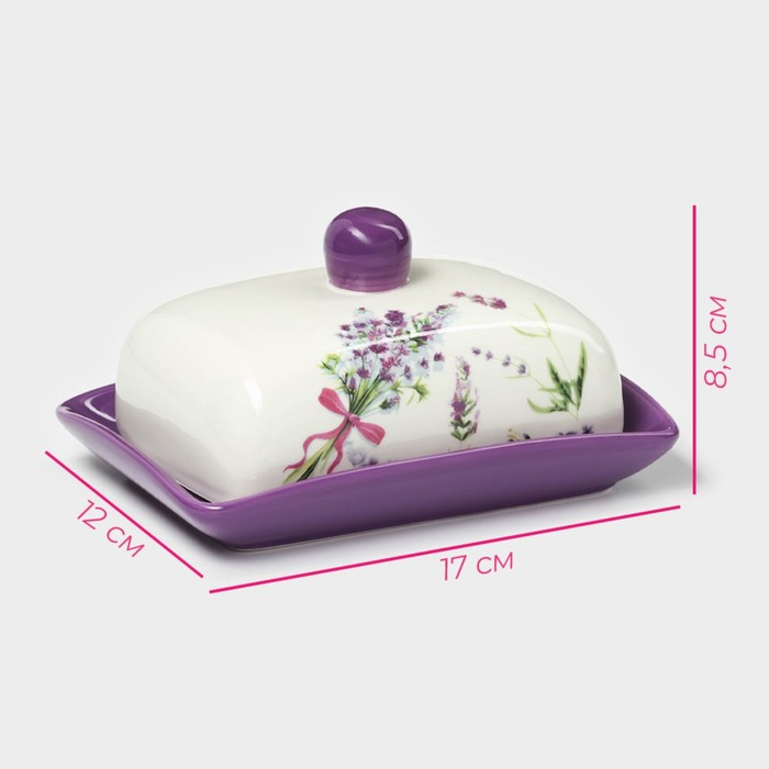 Маслёнка Доляна «Лаванда», 17×12×8,5 см Маслёнка Доляна «Лаванда», 17×12×8,5 см