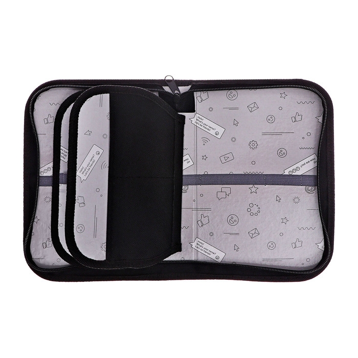 Пенал 3 секции, вкладка внутри, 140 х 210 х 40 мм, тканевый, Calligrata TOP Block  Пенал 3 секции, вкладка внутри, 140 х 210 х 40 мм, тканевый, Calligrata TOP Block "Милый котик"