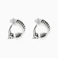 Клипсы для ушей QF &laquo;Грейс&raquo;, шарики, цвет чернёное серебро