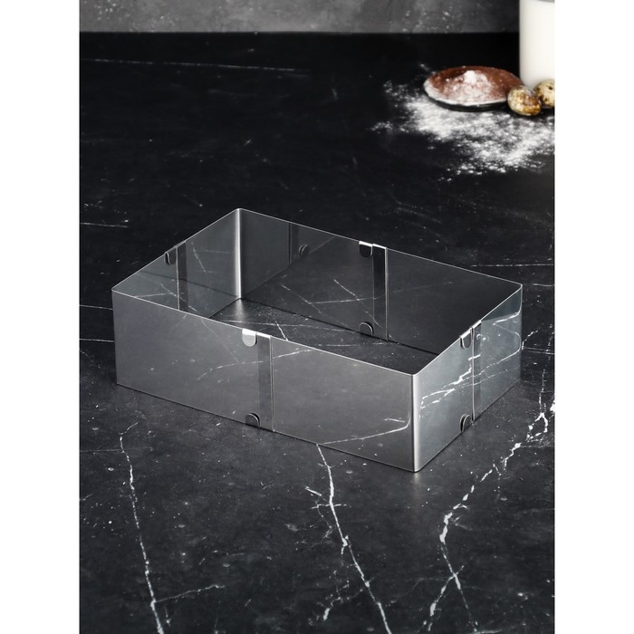 Форма для выпечки с регулировкой размера «Прямоугольная», h-8,5 см, 10х15 - 18х28 см Форма для выпечки с регулировкой размера «Прямоугольная», h-8,5 см, 10х15 - 18х28 см