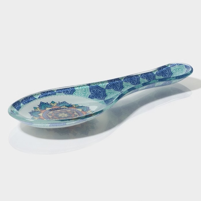 Подставка стеклянная под ложку Доляна «Анха», 21,5×7,7 см Подставка стеклянная под ложку Доляна «Анха», 21,5×7,7 см