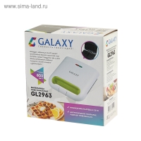 Электровафельница Galaxy GL 2963, 800 Вт, венские вафли, антипригарное покрытие, белая