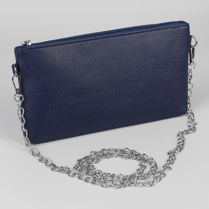 Цепочка для сумки, с карабинами, железная, 9 × 14 мм, 120 см, цвет серебряный Цепочка для сумки, с карабинами, железная, 9 × 14 мм, 120 см, цвет серебряный