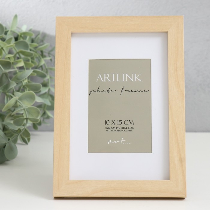 Фоторамка МДФ Фоторамка МДФ "Ellis" 10х15 см, с паспарту, натуральный 76715