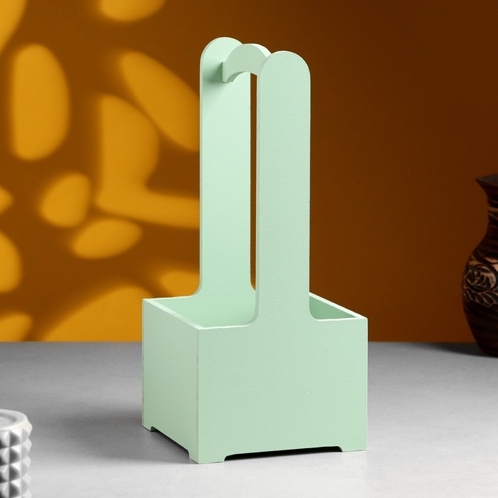 Кашпо - ящик деревянный 13,5х13,5х30 см Оливковый Кашпо - ящик деревянный 13,5х13,5х30 см Оливковый