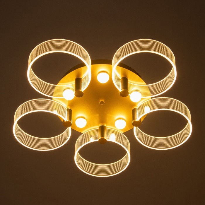 Люстра Люстра "Кворум" LED 48Вт 3000-6000К золото 50х50х10см