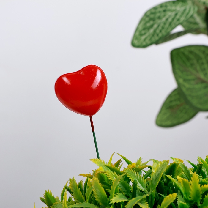 Штекер  Штекер "Сердечко" красное, 3х1,5х2см / набор 50шт