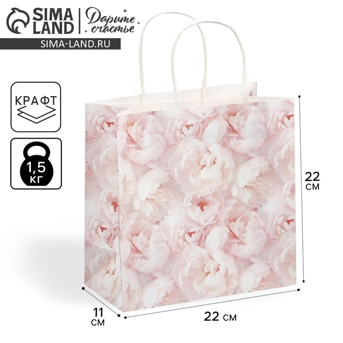 Пакет подарочный, упаковка, «Цветы», 22 х 22 х 11 см Пакет подарочный, упаковка, «Цветы», 22 х 22 х 11 см