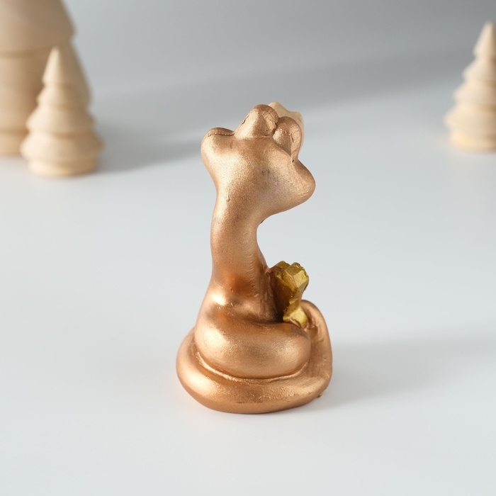 Сувенир полистоун Сувенир полистоун "Змейка с подковой/ключом" МИКС 4х4х7,5 см