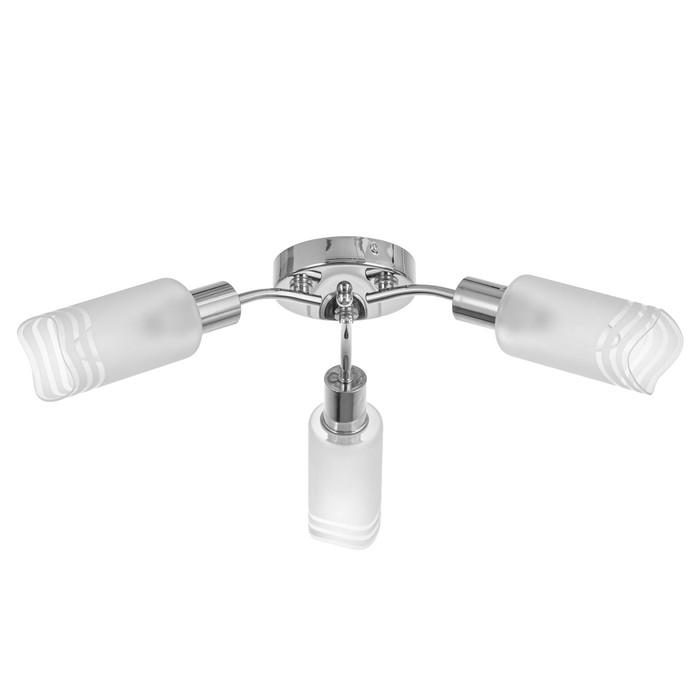 Люстра потолочная Адель 3х40Вт Е14 Хром 52x52x19 см Люстра потолочная Адель 3х40Вт Е14 Хром 52x52x19 см