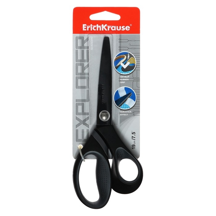 Ножницы 19 см, Explorer, увеличенная толщина лезвий, с покрытием non-stick, ручки с противоскользящими резиновыми вставками Ножницы 19 см, Explorer, увеличенная толщина лезвий, с покрытием non-stick, ручки с противоскользящими резиновыми вставками