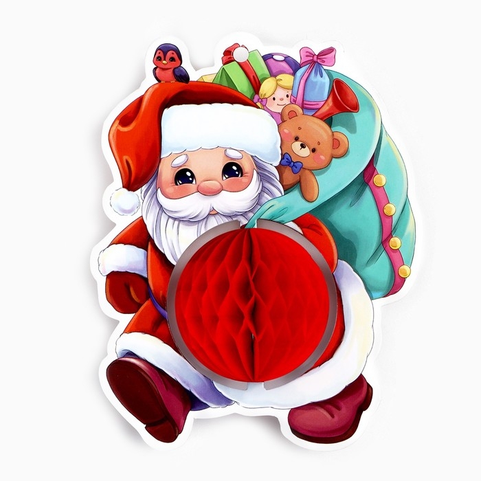 Ёлочная игрушка новогодняя «Дед мороз», на Новый год, 10,9 х 13,8 см Ёлочная игрушка новогодняя «Дед мороз», на Новый год, 10,9 х 13,8 см