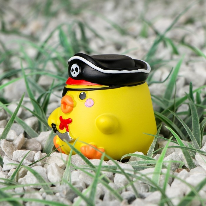 Утёнок на панель авто, пират, желтый Утёнок на панель авто, пират, желтый