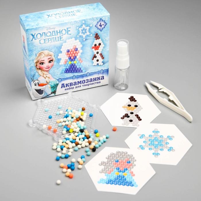 Аквамозаика «Холодное сердце: Эльза и Олаф», 3 фигурки, 300 шариков Аквамозаика «Холодное сердце: Эльза и Олаф», 3 фигурки, 300 шариков