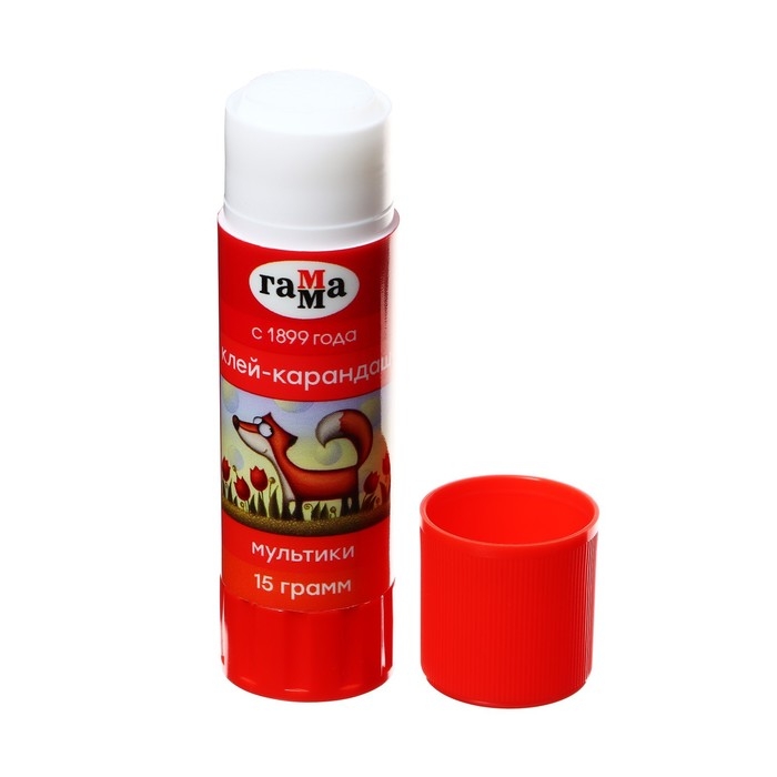 Клей-карандаш PVP 15г Гамма Клей-карандаш PVP 15г Гамма "Мультики"