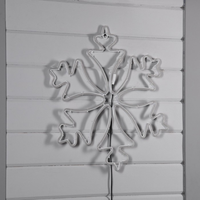 Неоновая фигура «Снежинка», 56 см, 560 LED, 220 В, свечение белое Неоновая фигура «Снежинка», 56 см, 560 LED, 220 В, свечение белое