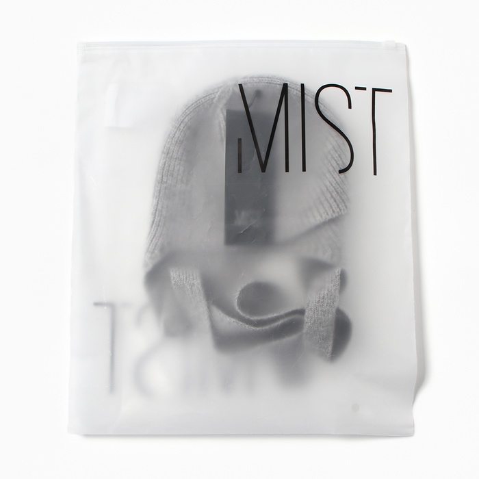 Чепчик женский MIST с шерстью кролика, р-р 56 см  серый