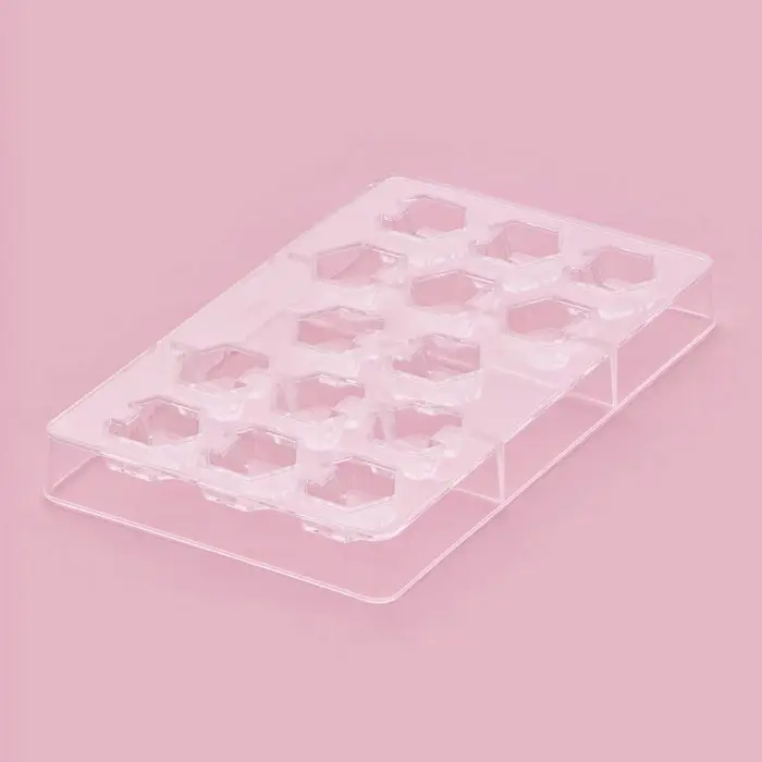 Форма для конфет и шоколада &laquo;Конструктор&raquo;, пластик, 20&times;12&times;2.5 см, 14 ячеек 2.8&times;2.8&times;0.8 см, прозрачная