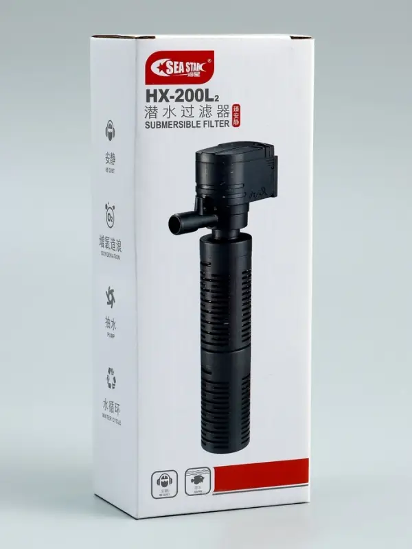 Фильтр внутренний Sea Star HX-200L2, двухсекционный, 300 л/ч, 3 Вт
