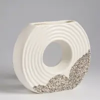 Ваза для цветов &laquo;Паскуаль&raquo;, 16&times;19 см, керамика, бело-серая