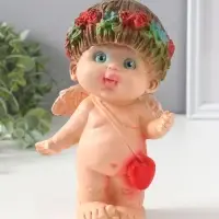 Фигура гипс &laquo;Ангел стесняшка&raquo;, 9&times;8&times;20 см, цветной