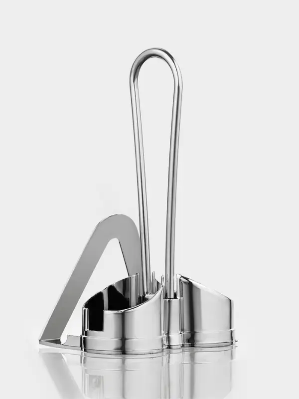 Набор для специй Доляна &laquo;Эксклюзив&raquo;, 40 мл, 2 предмета: солонка, перечница, салфетница - подставка, стекло, пластик, прозрачный