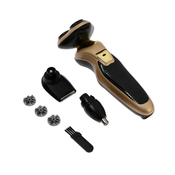 Электробритва Luazon LBR-10, 3 Вт, роторная, 3 головки, сухое бритьё, триммер, от АКБ/220 В Электробритва Luazon LBR-10, 3 Вт, роторная, 3 головки, сухое бритьё, триммер, от АКБ/220 В