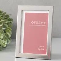 Фоторамка для фото 10х15 см "Oframe", пластик, серебро, (пластик экран)