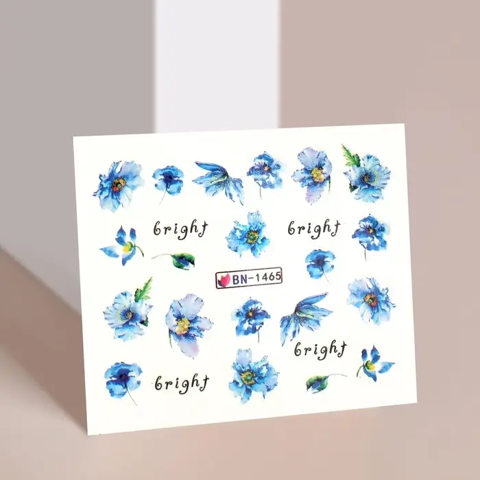 Слайдеры для ногтей «Bright», голубые