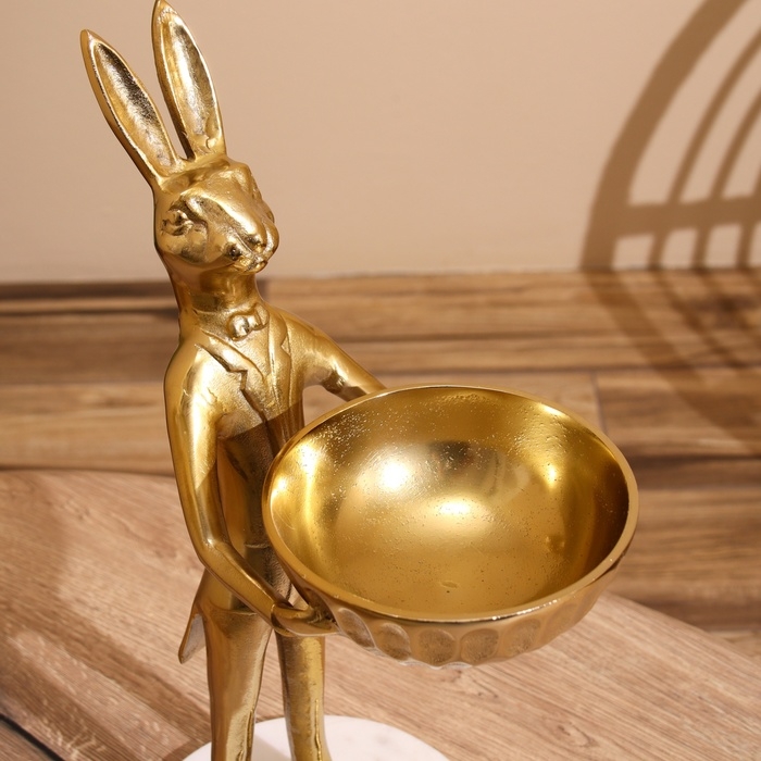Ваза Ваза "Заяц угощает" алюминий 20х25х47 см