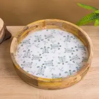 Поднос круглый с бортиками &laquo;Черепаха и цветы&raquo;, 35&times;35&times;6.5 см, дерево манго
