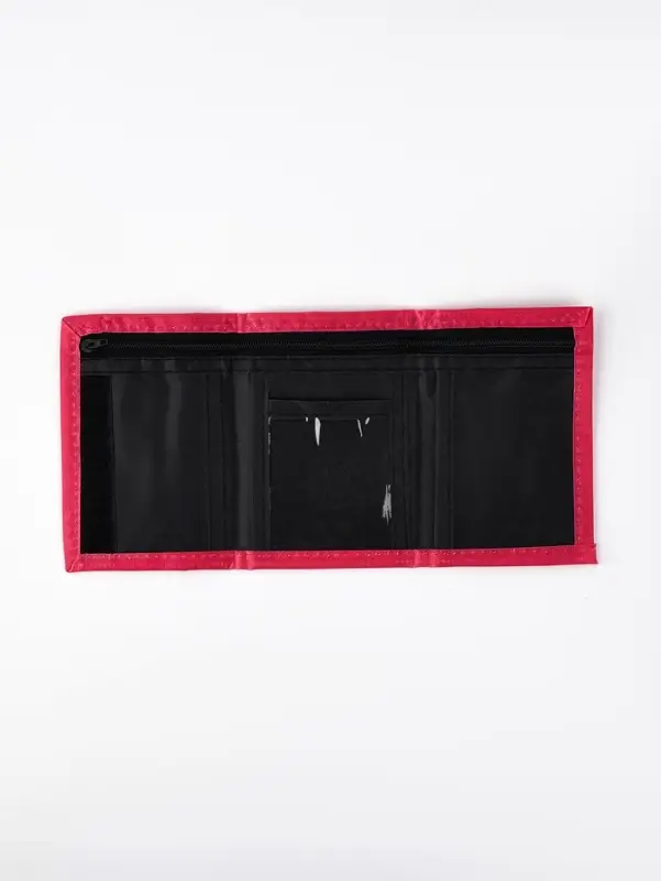 Кошелёк детский на липучке &laquo;Девочка с розовыми волосами&raquo;, чёрный