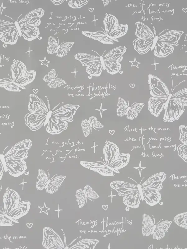 Плёнка для цветов &laquo;Бабочки&raquo;, прозрачная/белая, 0.7&times;7.6 м, 40 мкм, 200 г