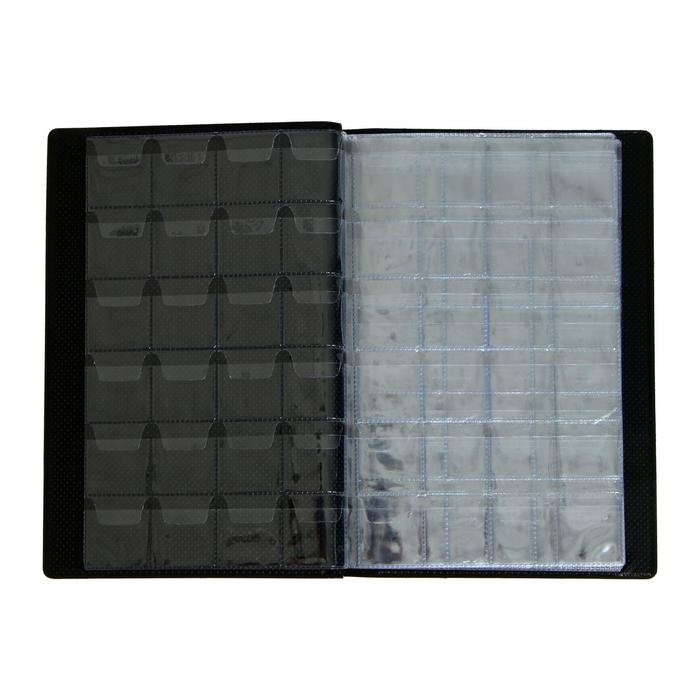 Альбом для монет 125 х 185 мм Calligrata  Альбом для монет 125 х 185 мм Calligrata "Комби" на 138 монет, 8 листов, обложка ПВХ, коричневый