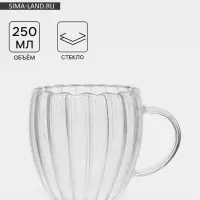 Кружка стеклянная с двойными стенками &laquo;Риба&raquo;, 250 мл