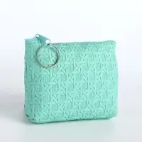 Кошелёк-монетница на молнии, 12&times;2.5&times;8.5 см, мятный