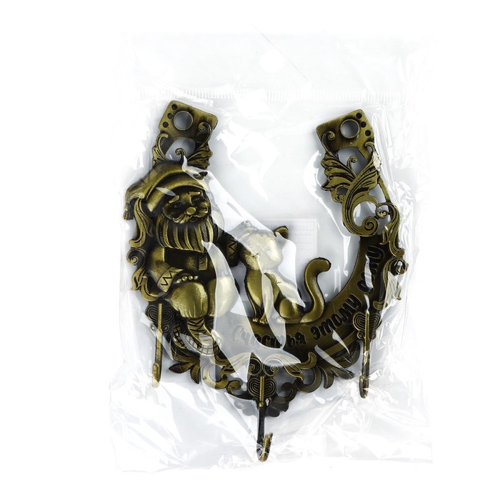 Ключница настенная «Счастья этому дому», домовой, 10.4 х 11.5 см Ключница настенная «Счастья этому дому», домовой, 10.4 х 11.5 см