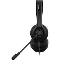 Гарнитура A4Tech HU-8 черный 2м накладные USB