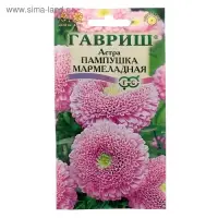 Семена цветов Астра Пампушка мармеладная, помпонная, розовая, О, ц/п, 0,3 г