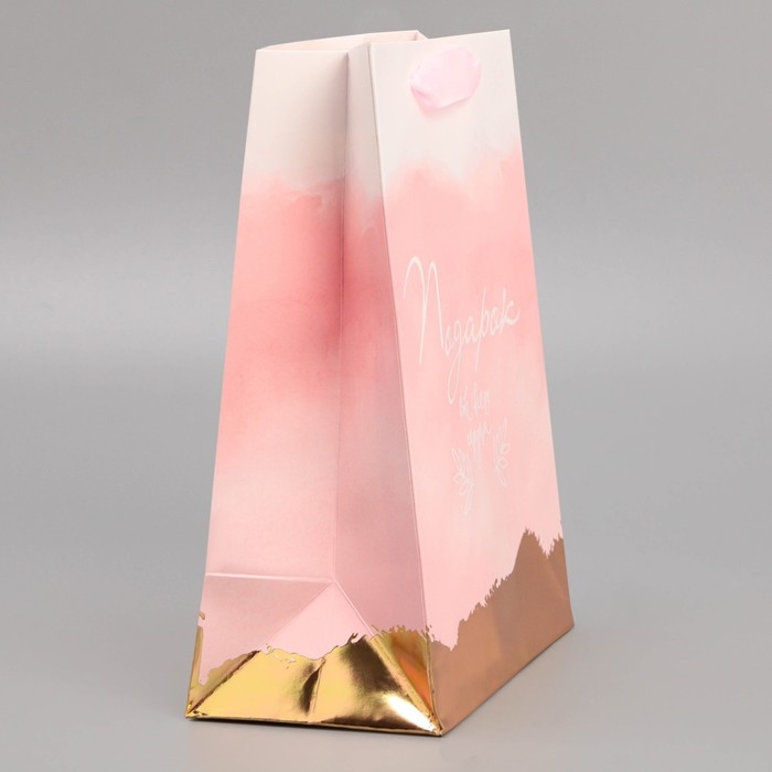 Пакет подарочный ламинированный вертикальный, упаковка, «Искренние чувства», MS 18 х 23 х 10 см