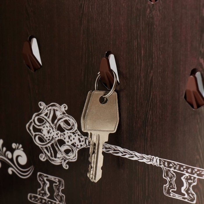 Ключница закрытая Ключница закрытая "Разводной мост" 26,5х31,5 см Орех